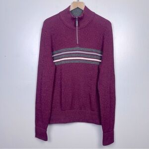 Eddie Bauer Men's 100% Cotton 1/4 Zip Sweater Size L; Outdoor, Comfy, Winter